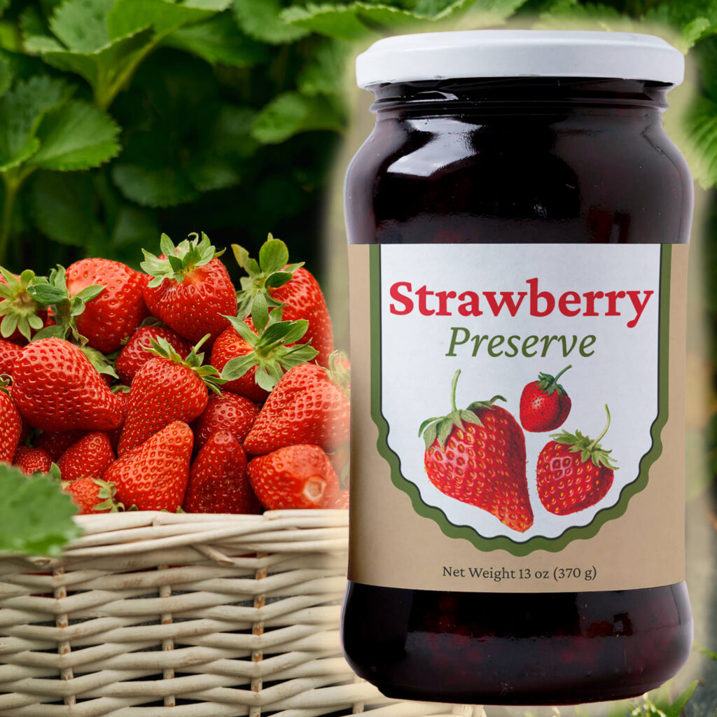 Strawberry-preserve-label